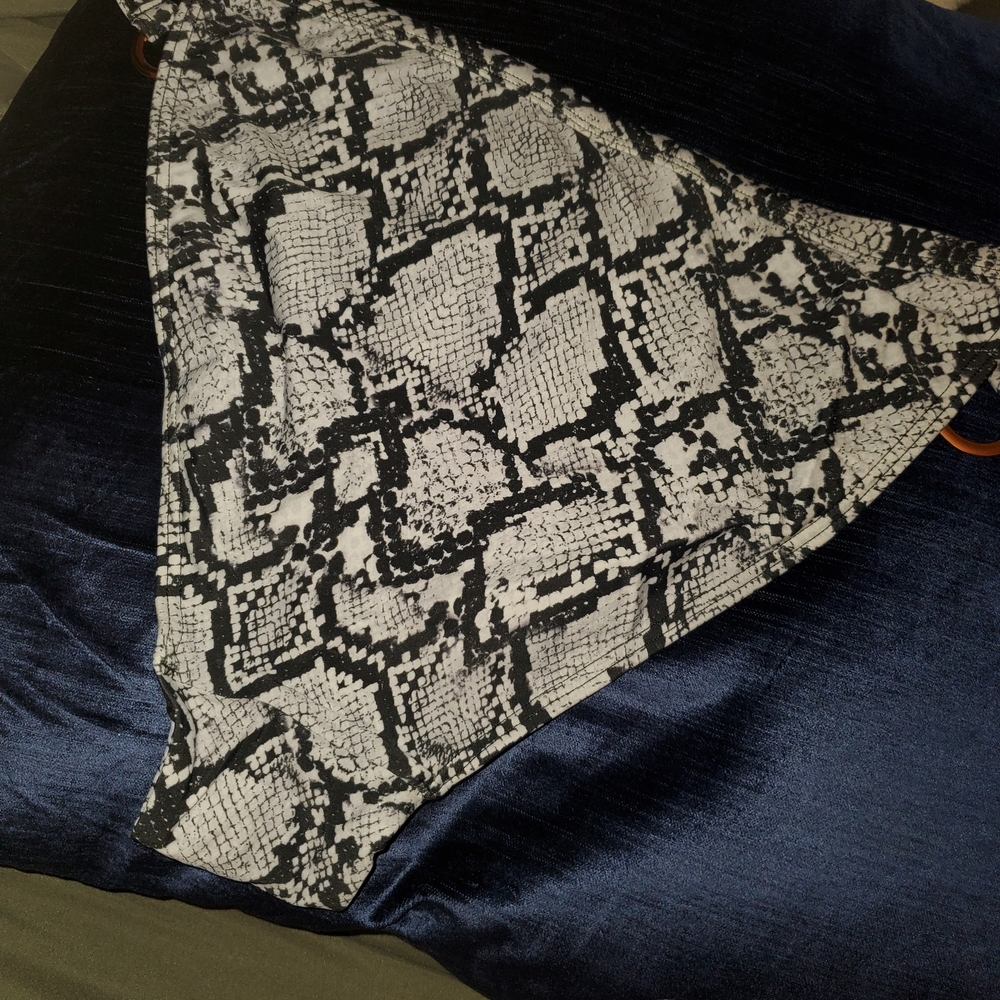 Black Snake Print Pants